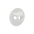 Hubbell Electrical Box Cover, Round Box, Aluminum, Lampholder/Cluster 5197-1